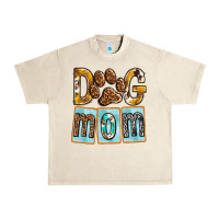 Sandshell Dog Mom with Paw Urban Heavy Tee - texasbilliewilder