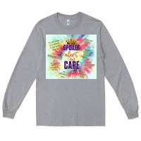 Heather Grey spoiler alert i don't care Long Sleeve Tee - TumblerDesignByShophia