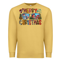 Antique Gold merry christmas Premium Sweatshirt - CowhideDigitalArt
