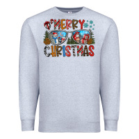 Heather Grey merry christmas Premium Sweatshirt - CowhideDigitalArt