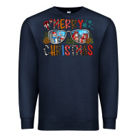 Navy merry christmas Premium Sweatshirt - CowhideDigitalArt