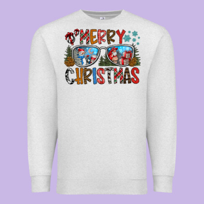 Merry Christmas Premium Sweatshirt Designed By Cowhidedigitalart