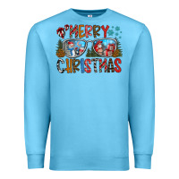 Ocean Blue merry christmas Premium Sweatshirt - CowhideDigitalArt
