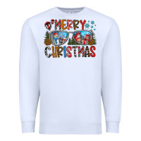 White merry christmas Premium Sweatshirt - CowhideDigitalArt