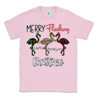Bubblegum Pink Merry Flocking Christmas Classic Tee - Bettercallsaul