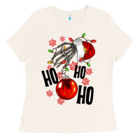 Bone Ho ho ho skeleton Ladies Tee - NancyCooperArtShop
