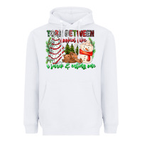 White Torn Between Looking Like A Snack Eating One Heavyweight Hoodie - CowhideDigitalArt