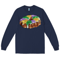 Navy Mardi gras king cake Long Sleeve Tee - RanaPortraitStore