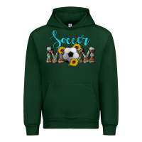 Forest Green western leopard cowhide sunflowers  glitter mom soccer Urban Hoodie - Artiststas