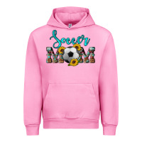 Fuchsia Pink western leopard cowhide sunflowers  glitter mom soccer Urban Hoodie - Artiststas