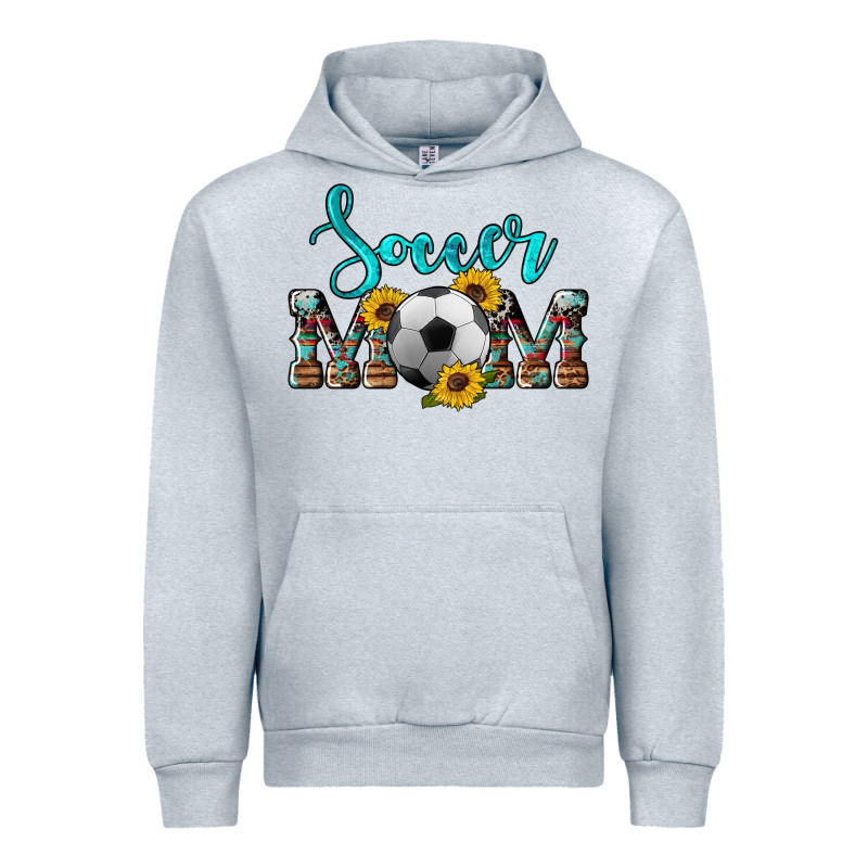 Western Leopard Cowhide Sunflowers  Glitter Mom Soccer Urban Hoodie by Artiststas | Teevron