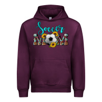Mauve Wine western leopard cowhide sunflowers  glitter mom soccer Urban Hoodie - Artiststas