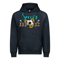 Navy western leopard cowhide sunflowers  glitter mom soccer Urban Hoodie - Artiststas