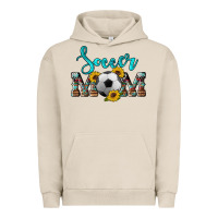 Pigment French Oak western leopard cowhide sunflowers  glitter mom soccer Urban Hoodie - Artiststas