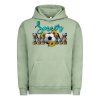 Pigment Oil Green western leopard cowhide sunflowers  glitter mom soccer Urban Hoodie - Artiststas