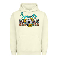Pigment Pistachio western leopard cowhide sunflowers  glitter mom soccer Urban Hoodie - Artiststas