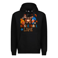 Black basketball life messy bun Premium Hoodie - FaDigitalArtStudio