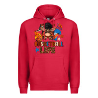 Cardinal basketball life messy bun Premium Hoodie - FaDigitalArtStudio