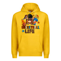 Lemon basketball life messy bun Premium Hoodie - FaDigitalArtStudio