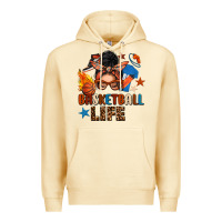 Pina Colada basketball life messy bun Premium Hoodie - FaDigitalArtStudio