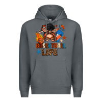 Rock basketball life messy bun Premium Hoodie - FaDigitalArtStudio