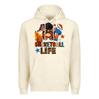 Sandshell basketball life messy bun Premium Hoodie - FaDigitalArtStudio