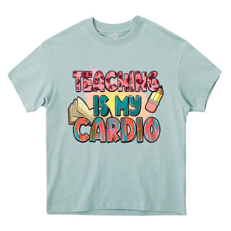 Teaching Is My Cardio Heavy Core Tee by NancyCooperArtShop | Teevron