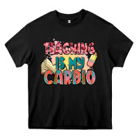 Black teaching is my cardio Heavy Core Tee - NancyCooperArtShop