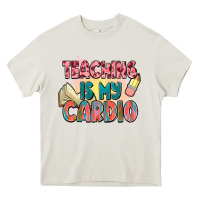 Cream teaching is my cardio Heavy Core Tee - NancyCooperArtShop