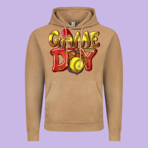 Game Day Softball Vintage Hoodie Designed By Nancycooperartshop