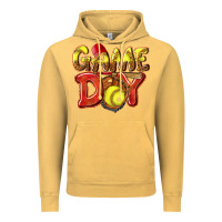 Vintage Mustard Game Day Softball Vintage Hoodie - NancyCooperArtShop