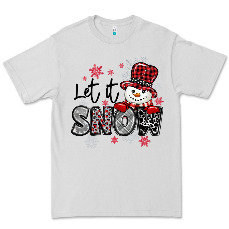 Let It Snow Sowman Snowflake Premium Tee by MaliasSmallBusiness | Teevron