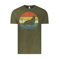 Vintage Olive Seal Lover Gifts Retro Vintage Sea Lion Animal Silhouette Vintage Tee - trangStudio