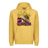 Antique Gold counting my blessings afro hands Premium Hoodie - RanaPortraitStore