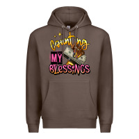 Coffee counting my blessings afro hands Premium Hoodie - RanaPortraitStore
