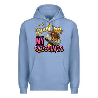 Colony Blue counting my blessings afro hands Premium Hoodie - RanaPortraitStore