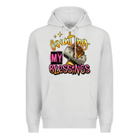 Dove Grey counting my blessings afro hands Premium Hoodie - RanaPortraitStore