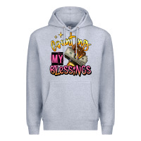 Heather Grey counting my blessings afro hands Premium Hoodie - RanaPortraitStore