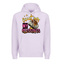 Lilac counting my blessings afro hands Premium Hoodie - RanaPortraitStore