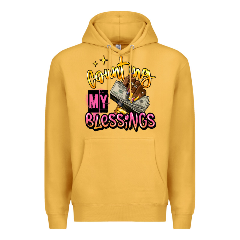 Counting My Blessings Afro Hands Premium Hoodie by RanaPortraitStore | Teevron