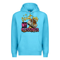 Ocean Blue counting my blessings afro hands Premium Hoodie - RanaPortraitStore