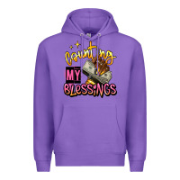 Purple counting my blessings afro hands Premium Hoodie - RanaPortraitStore