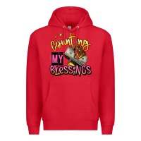 Red counting my blessings afro hands Premium Hoodie - RanaPortraitStore