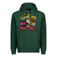 Sports Green counting my blessings afro hands Premium Hoodie - RanaPortraitStore