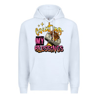White counting my blessings afro hands Premium Hoodie - RanaPortraitStore