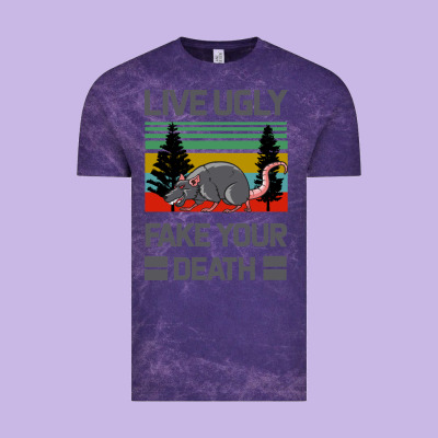Lıve Ugly Fake Your Death Vintage Tee Designed By Bettercallsaul