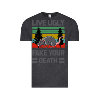 Vintage Black Lıve Ugly Fake Your Death Vintage Tee - Bettercallsaul