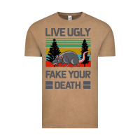 Vintage Coffee Lıve Ugly Fake Your Death Vintage Tee - Bettercallsaul