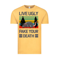 Vintage Mustard Lıve Ugly Fake Your Death Vintage Tee - Bettercallsaul