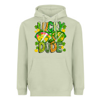 Matcha Lucky Dude Heavyweight Hoodie - CowhideDigitalArt